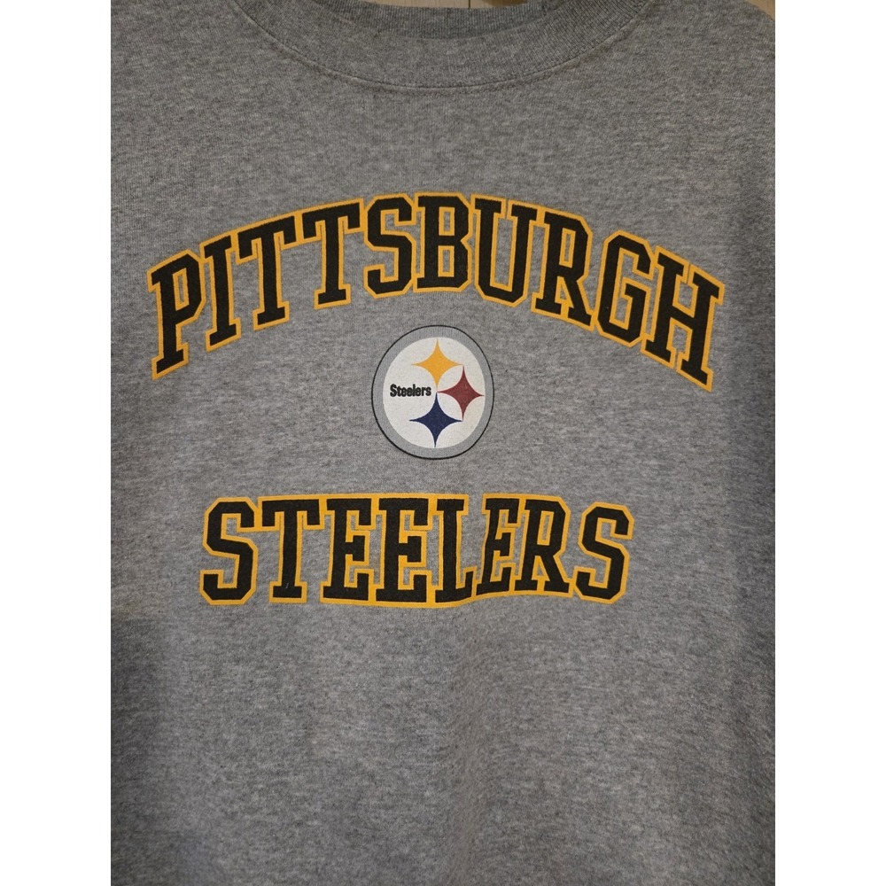 Pittsburgh Steelers NFL Team Apparel Crewneck Sweatshirt Gray Size XLWorth... - Picture 3 of 8